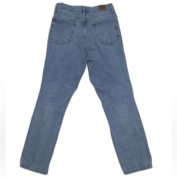 BDG Urban Outfitters Distressed High Rise Button Fly Slim Straight Denim Jeans - Picture 2 of 6